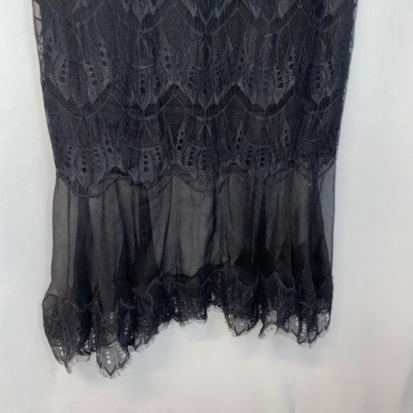 Leon Max Max Studio 100% English Lace Black Sheer Topper Dress Limited Edition 0 - Picture 2 of 8